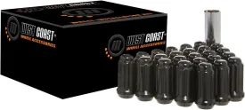 14X1.5 Bulge Acorn Spline Lug Nuts 1.9" 5 Lug Install Kit Black
