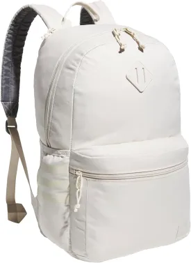 adidas Classic 3-Stripe Durable Backpack Student Athletic Sport Laptop Book Bag, Alumina Beige/Grey Four/5.0, One Size