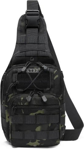ATBP Small Tactical Sling Backpack Bag Pack for Men Military Shoulder Bag Molle Crossbody Bag for Hiking 6 Liters