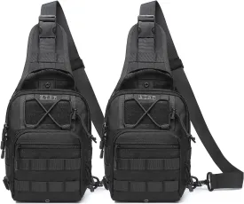 ATBP Small Tactical Sling Backpack Bag Pack for Men Military Shoulder Bag Molle Crossbody Bag for Hiking 6 Liters