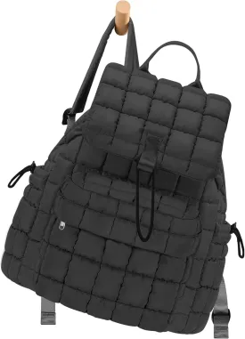 Backpack for Women - Lightweight Puffer Quilted Travel Backpack - Small Casual Daily Daypack Purse for Women - Cute Fashion Carry on Daypack, Grey