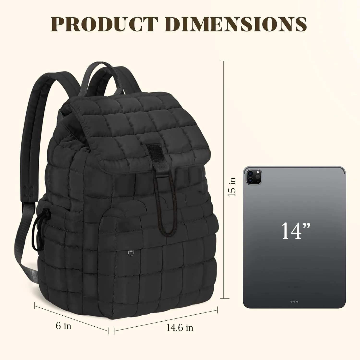 Backpack for Women - Lightweight Puffer Quilted Travel Backpack - Small Casual Daily Daypack Purse for Women - Cute Fashion Carry on Daypack, Grey