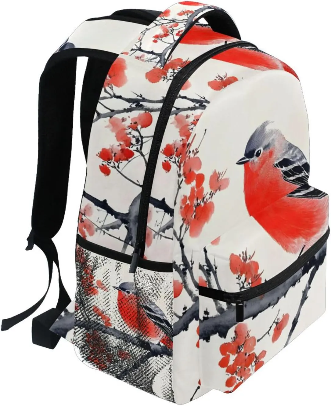 Bird Cherry Red Backpack for School Boys Girls Laptop Travel Backpack Book Bag Daypack 11.4 16 In M