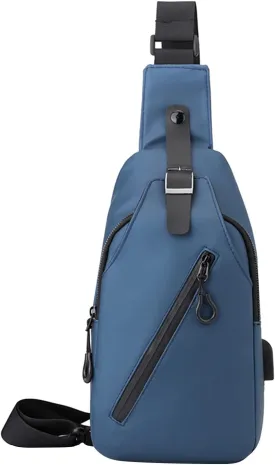Crossbody Waist Bag Pack Men Shoulder Bags Chest Bag Fashion Linkable Data Cable Bags Outdoor Sports Locomotive