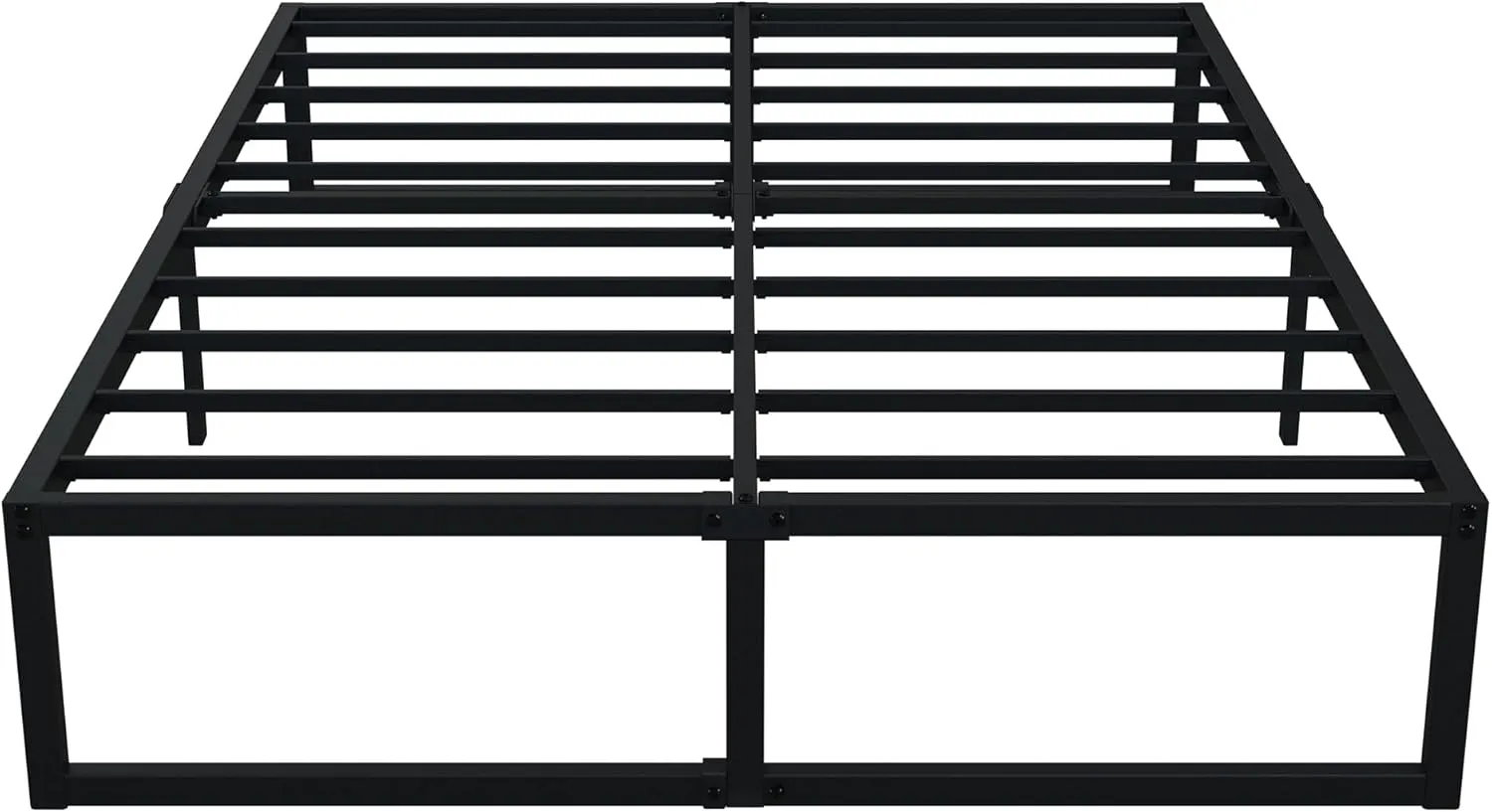 EMODA 14 Inch Full Size Bed Frame Heavy Duty Metal Platform No Box Spring Needed, Easy Assembly Noise Free, Black