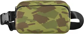 Fanny Pack Belt Bag for Women Men Army Pattern Fashion Waist Pack Waterproof Adjustable Cross Body Fanny Pack for Workout/Running/Hiking/Traveling/Cycling