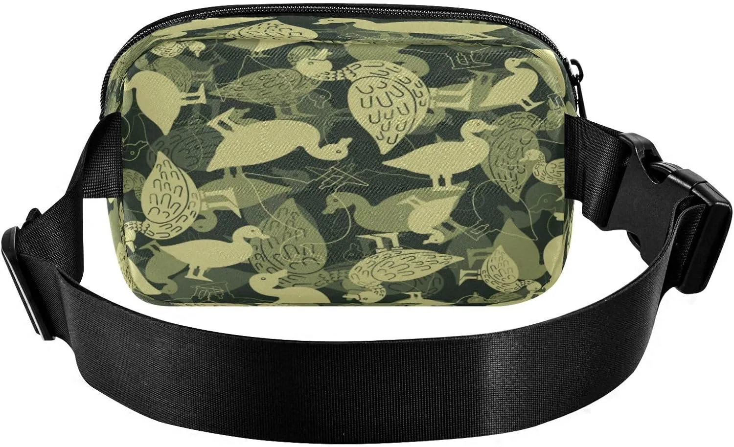 Fanny Pack Belt Bag for Women Men Duck Military Pattern Fashion Waist Pack Waterproof Adjustable Cross Body Fanny Pack for Workout/Running/Hiking/Traveling/Cycling