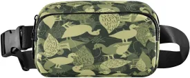 Fanny Pack Belt Bag for Women Men Duck Military Pattern Fashion Waist Pack Waterproof Adjustable Cross Body Fanny Pack for Workout/Running/Hiking/Traveling/Cycling