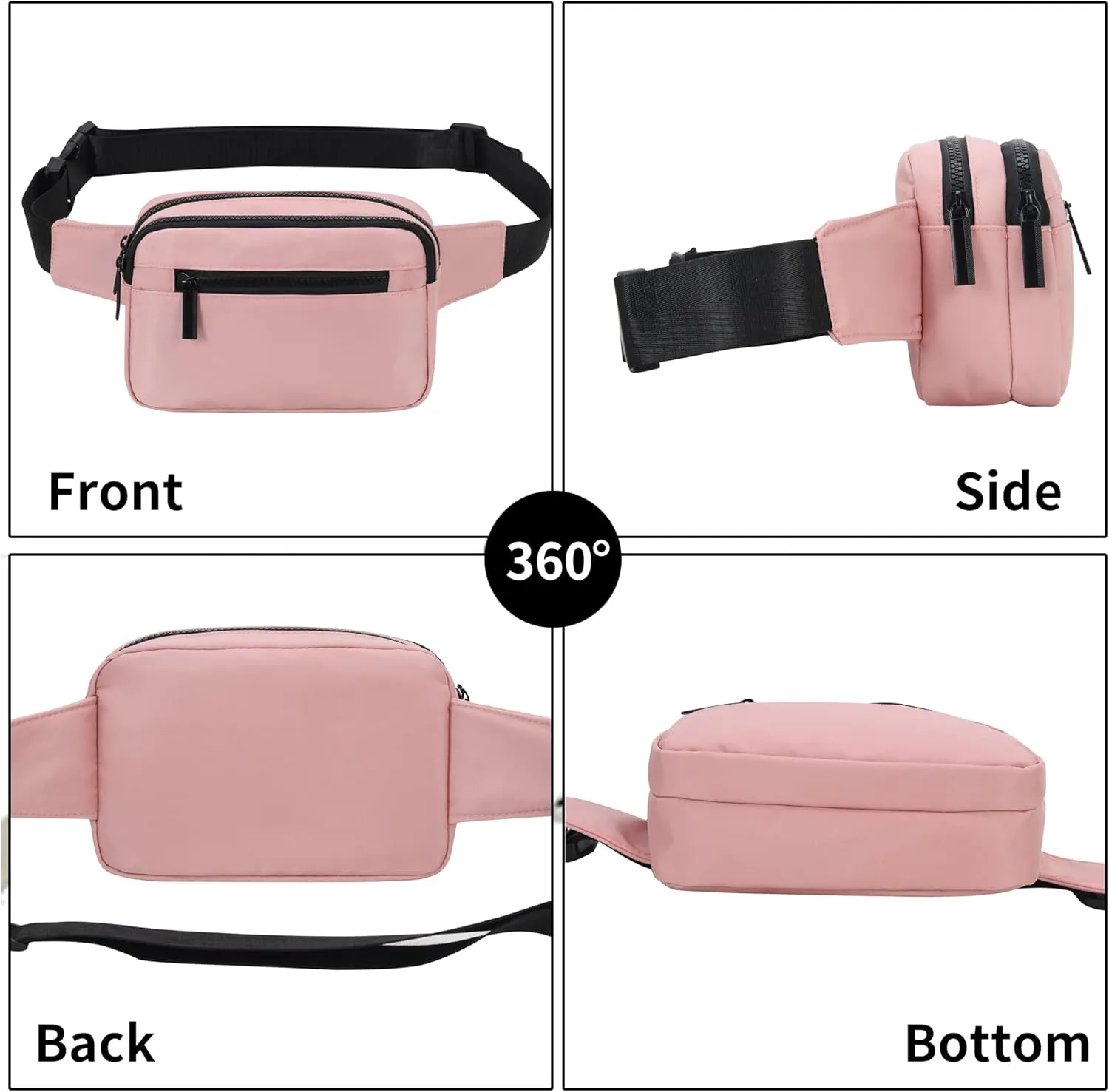 Fanny Packs for Women Men, Fashion Waist Pack Crossbody Bags Belt Bag with Adjustable Strap for Running Hiking Travel.
