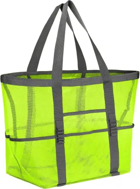 fotwen Large Beach Tote Bag - Plus Waterproof Sandproof Mesh Beach Bag for women