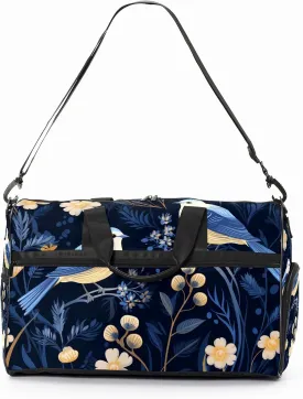 Gym Bag for Women, Carry on Weekender Overnight Bag, Travel Duffel Bags, Personal Item Travel Bag Tote Bag Workout Dance Bag, Chinese Painting Bird - 53