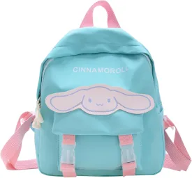 Kawaii White Dog Backpack for Teens Women, Cute Cartoon Nylon Mini Backpack Purse Shoulder Bag Bookbag Travel Daypack