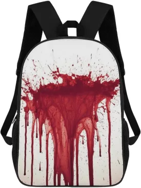 Laptop Backpack Casual Daypack Waterproof Blood Splash Computer Bag Business Work Bag for Travel