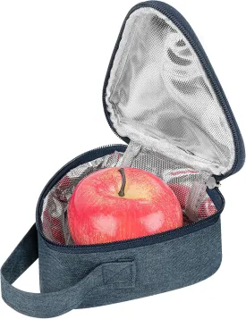 Linkidea Mini Reusable Snack Bags, Leakproof Insulated Snacks Storage Bag for Fruit, Compact Outdoors Lunch Box (Navy Blue)