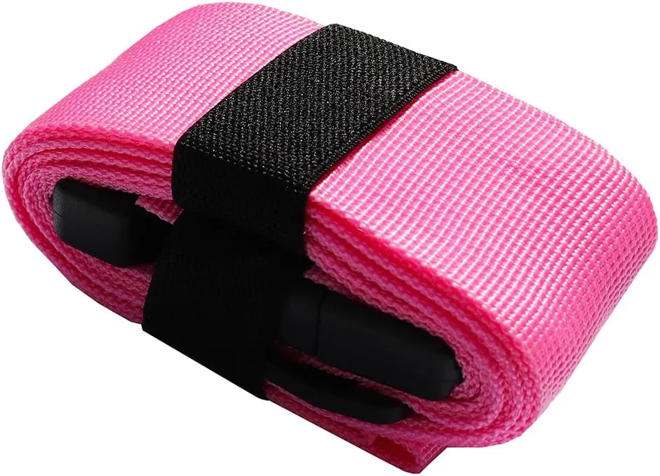 Luggage Straps for Suitcases TSA Approved-2 Pack Bright Personalized Luggage Belt Strap for Suitcase/Carry On Bag Luggage Accessories for Travel (Pink)