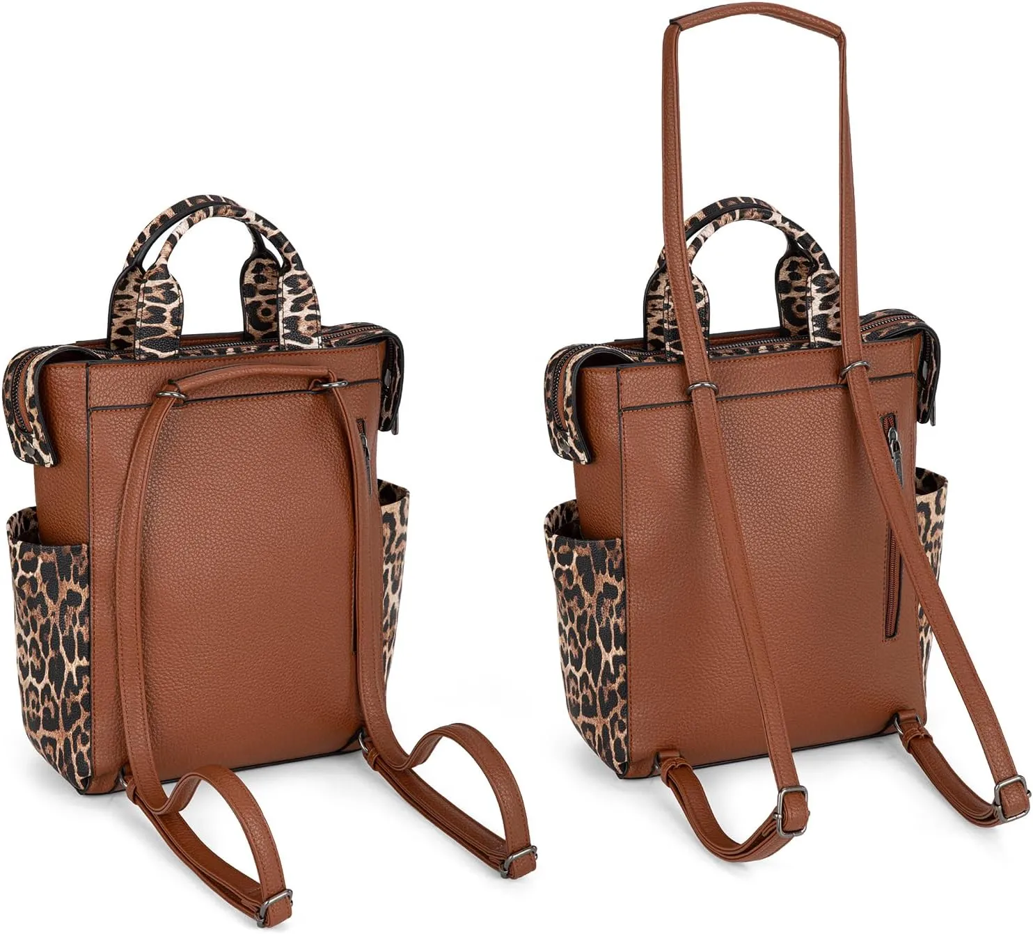 Montana West Wrangler Leopard Backpack Purse for Women Ladies Convertible Stylish Anti Theft Purse with Adjustable Strap