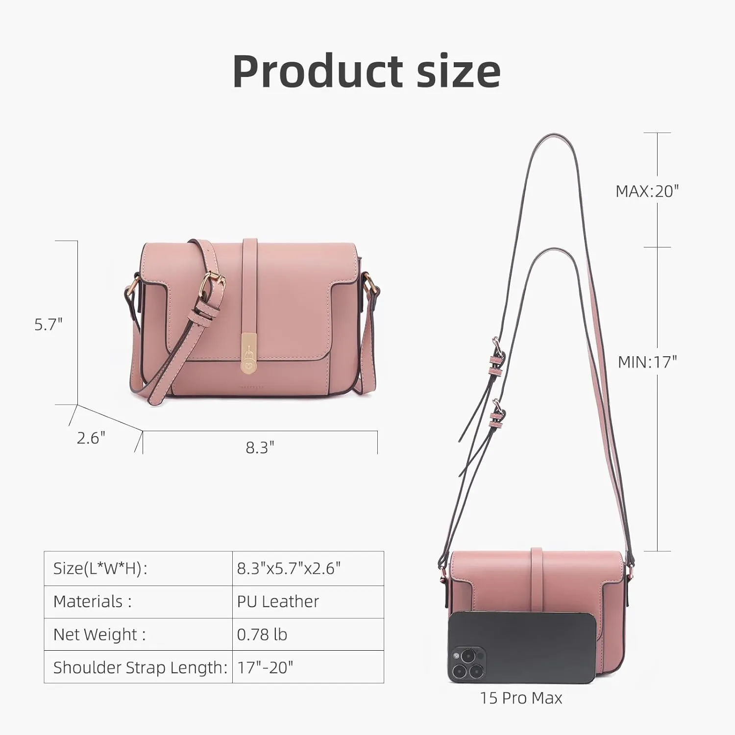 Prettyzys Crossbody Bag for WomenTrendy Small Shoulder Bag Phone Wallet Purse for Women