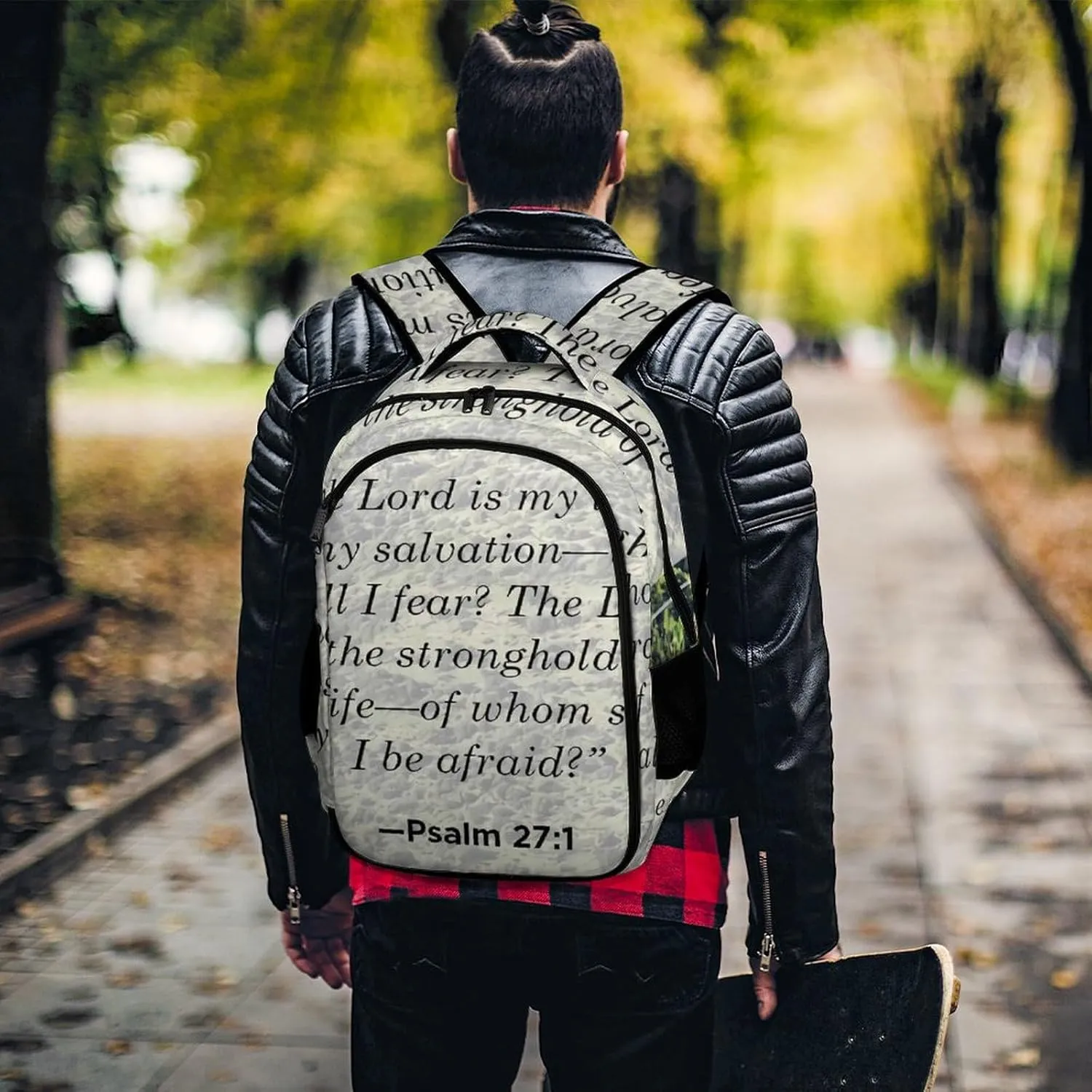 Psalm Backpack Large Capacity Lightweight Backpack Laptop Backpack For Unisex