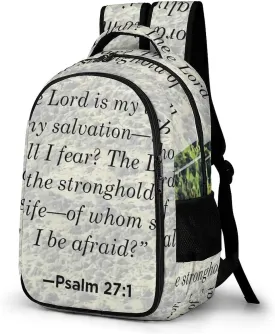 Psalm Backpack Large Capacity Lightweight Backpack Laptop Backpack For Unisex