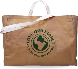 Reusable Grocery Bag  Large Sustainable Washable Paper Tote with Reinforced Seams. Foldable and Durable.