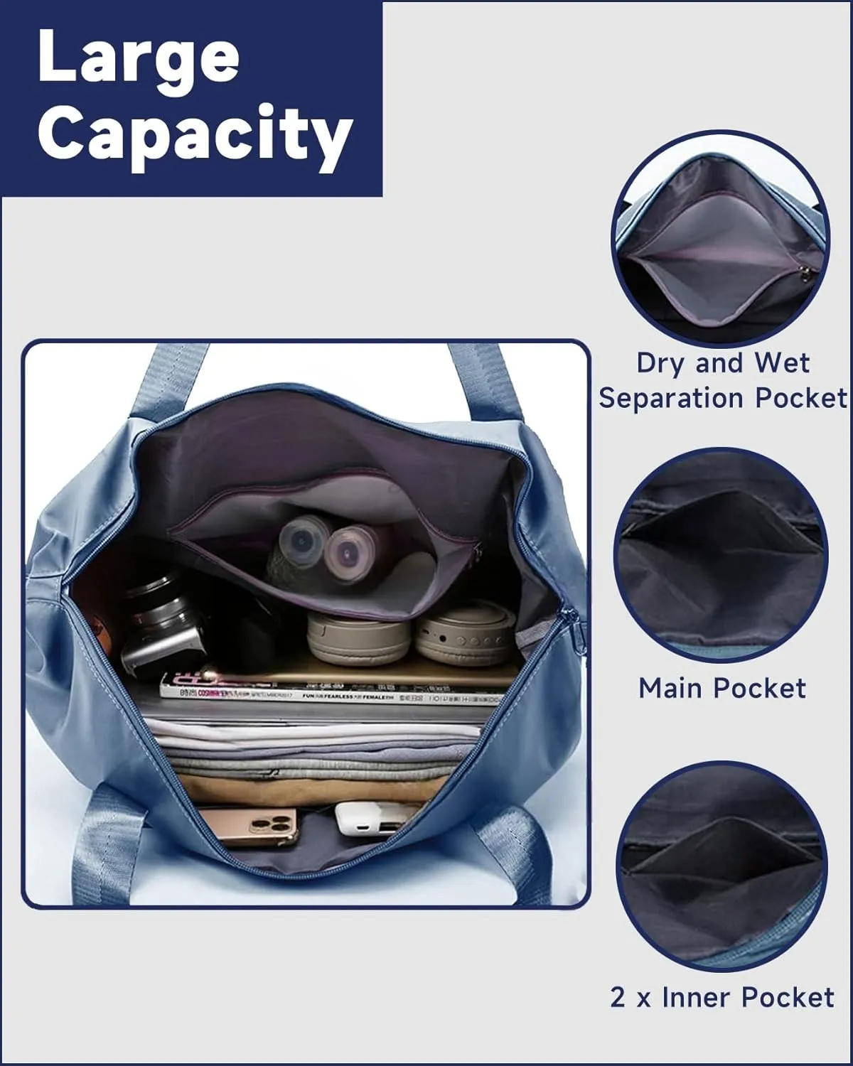 Rolling Duffle Bag with Detachable Wheels and Adjustable Shoulder Strap, Large Expandable Foldable Carry On Luggage Bag with Handle and Suitcase Sleeve, Weekender Bag for Travel Airplane 25L-55L