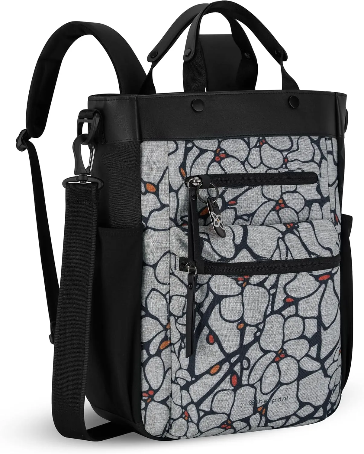 Sherpani Soleil, Anti Theft Convertible Backpack, 3 in 1 Tote Bag, Crossbody Bag, Cross Body Purse, 18L Travel Backpack, Travel Gifts for Women, RFID Protection, Fits 15 Laptop (Sakura)