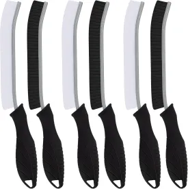 Toilet Brush, 6 Pcs Bathroom Cleaning Brush, Gap Scrub Brush with Hanging Hole, Multifunctional Hard Bristle Crevice Cleaning Brush, Cleaner Tools for Sinks, Tub, Shower, Tile, Toilet Seat (6, Black)