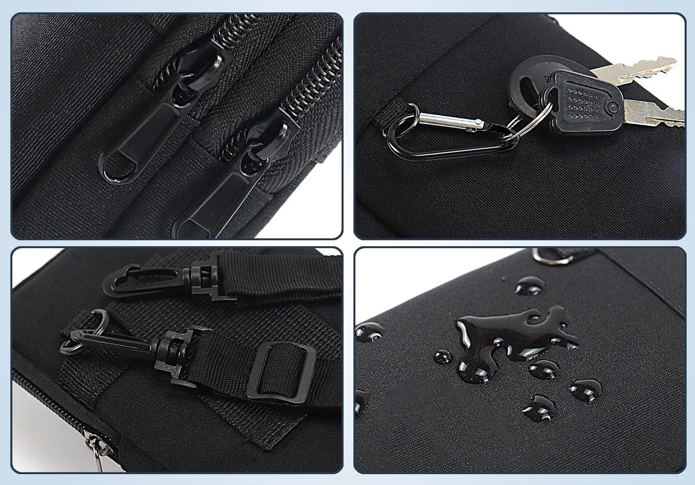Travel Cell Phone Pouch Belt Pouch, Phone Holster Crossbody Bag with Shoulder Strap for iPhone Case Holder for Hand with Neck Lanyard Smartphone Walking Passport Wallet