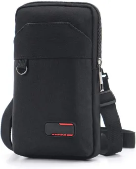 Travel Cell Phone Pouch Belt Pouch, Phone Holster Crossbody Bag with Shoulder Strap for iPhone Case Holder for Hand with Neck Lanyard Smartphone Walking Passport Wallet