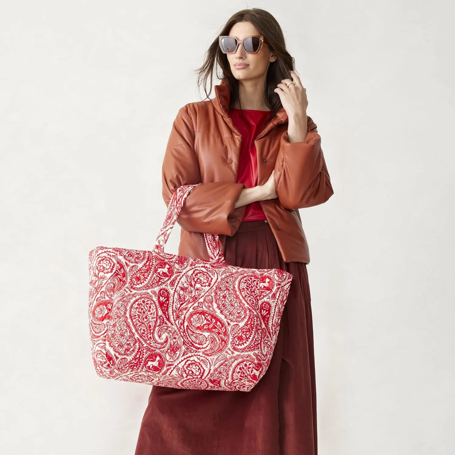 Vera Bradley Premium Cotton Knollton Travel Tote